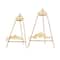 Gold Metal Ornate Arabesque Scroll Tabletop Easel Set